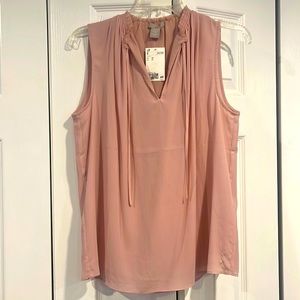 H&M blouse top dusty pink XS NWT